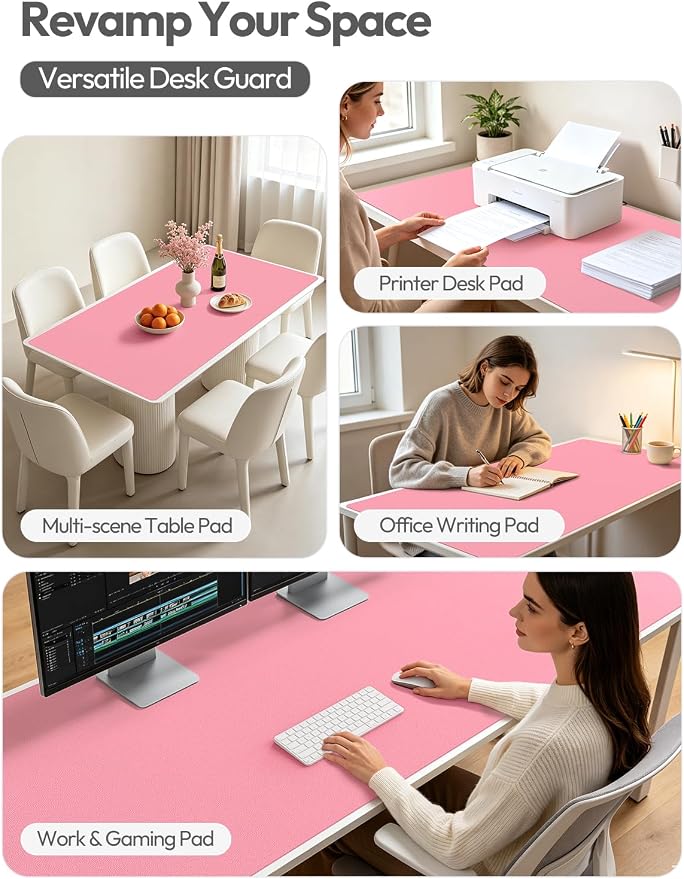 YSAGi Leather Desk Pad Protector, Office Desk Mat, Large Mouse Pad, Non-Slip PU - Image 8