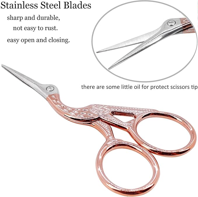 BIHRTC 3.6 Inch Embroidery Scissors Small Precision Embroidery Scissors - Image 3