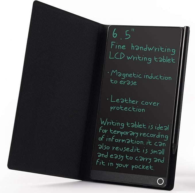 LCD Writing Tablet for Adult: 6.5 Inch Full Screen Mini Digital Notepad by YOLIPULI
