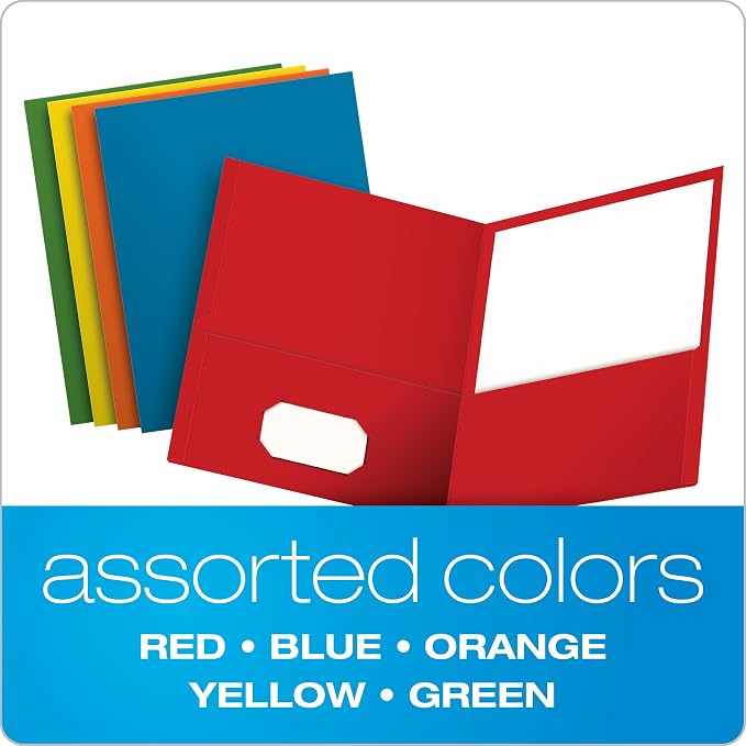 Oxford 2 Pocket Folders, Textured Paper, Letter Size, 50 Per Box - Image 3