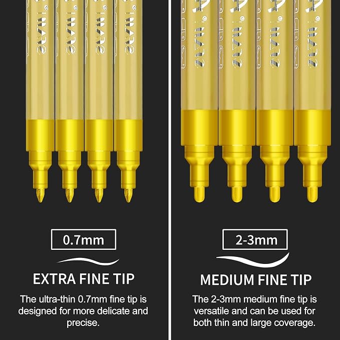 SFAIH Acrylic Gold Paint Pens - Image 6
