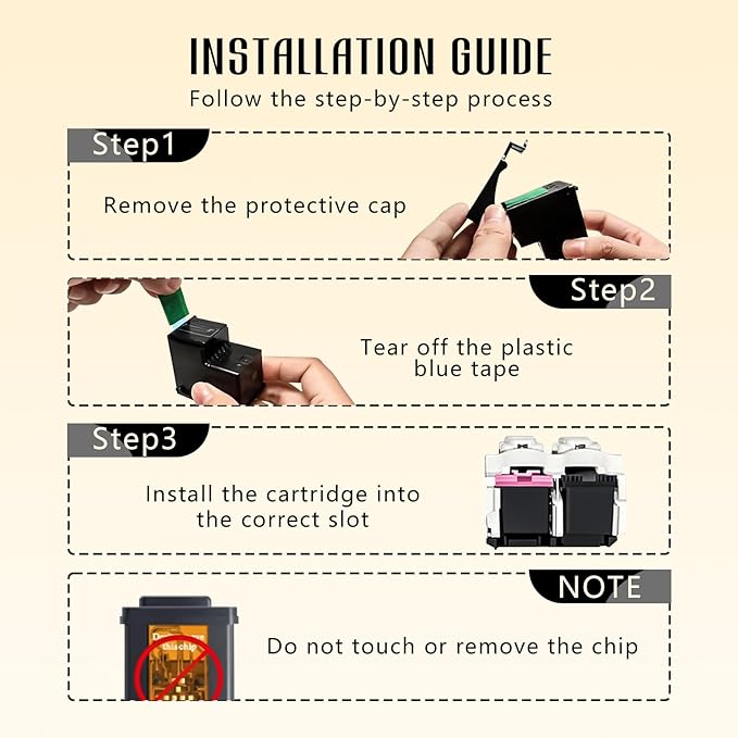 Printer Ink 67XL 67 HP67XL Black for HP67 XL 67XLBlack Deskjet 2755e 2734e Ink Cartridge for HP Printers for Deskjet 2755e / 2700 / 2700e / 2742 / 2734e / 4100 / 4155e Envy 6000e / 6455e / 6055e-DeskLoop Office