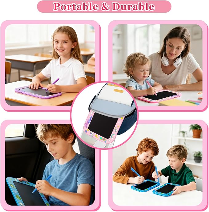 2 Pack LCD Writing Tablet for Kids, 10Inch Colorful Reusable Electronic Toddler - Image 5