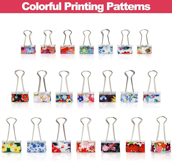 Fasmov 148 Pcs Cute Binder Clips - Image 3