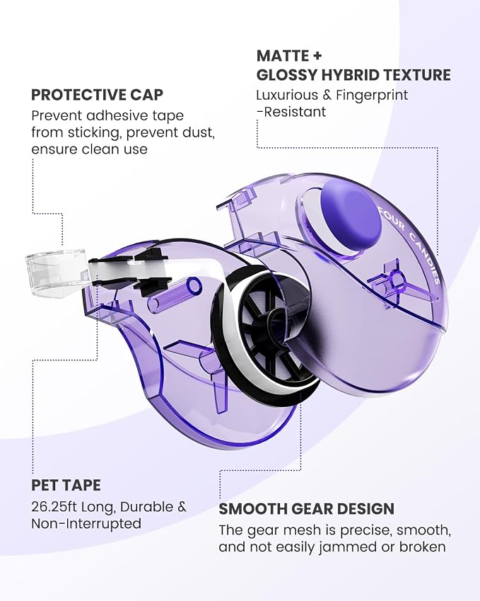 Four Candies Silent Correction Tape, Ergonomic Easy-to-Use Applicator, Fast - Image 6
