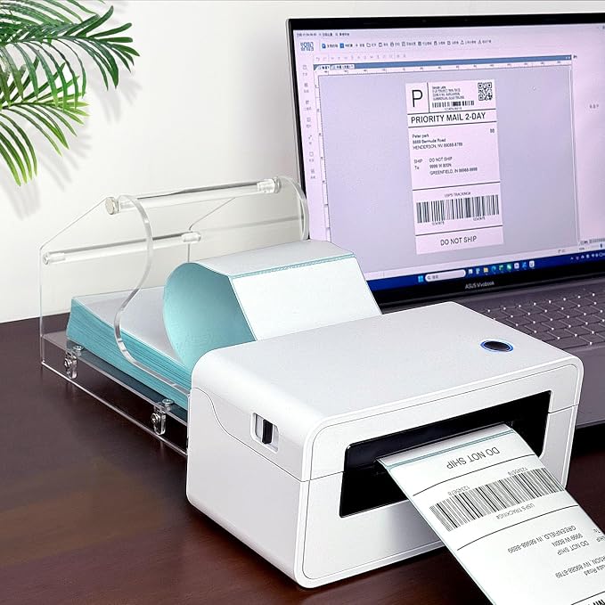 ChanQnTon Acrylic Label Holder for Thermal Printer, Rolls and Fan-fold Thermal - Image 4