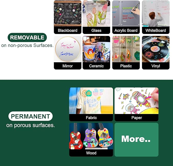 SILENART Chalk Markers Pink 8 Pack - Vibrant Chalkboard Marker for Blackboard Dry Erase Board Windows Glass Mirror Menu Board-DeskLoop Office