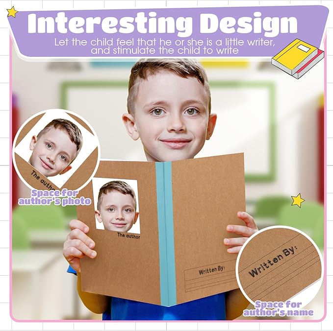 Henoyso 20 Pcs Primary Composition Notebook 9 3/4 x 7 1/2 Inch Kids Journal, Back to School Supplies, K-2 Primary Writing Notebook for Kids Student Draw and Write Story Journal (Colorful Macaron)-DeskLoop Office