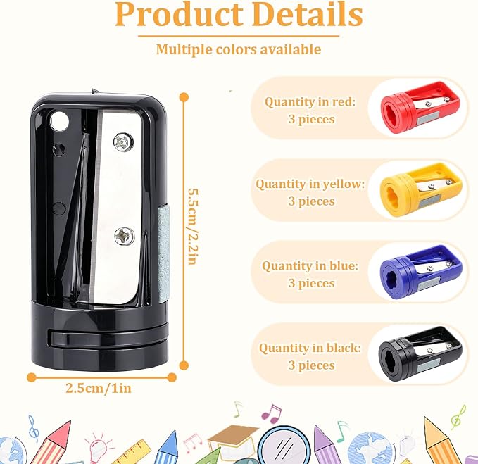 12Pcs Carpenter Pencil Sharpener Compact Manual Flat Pencil Sharpener - Image 7
