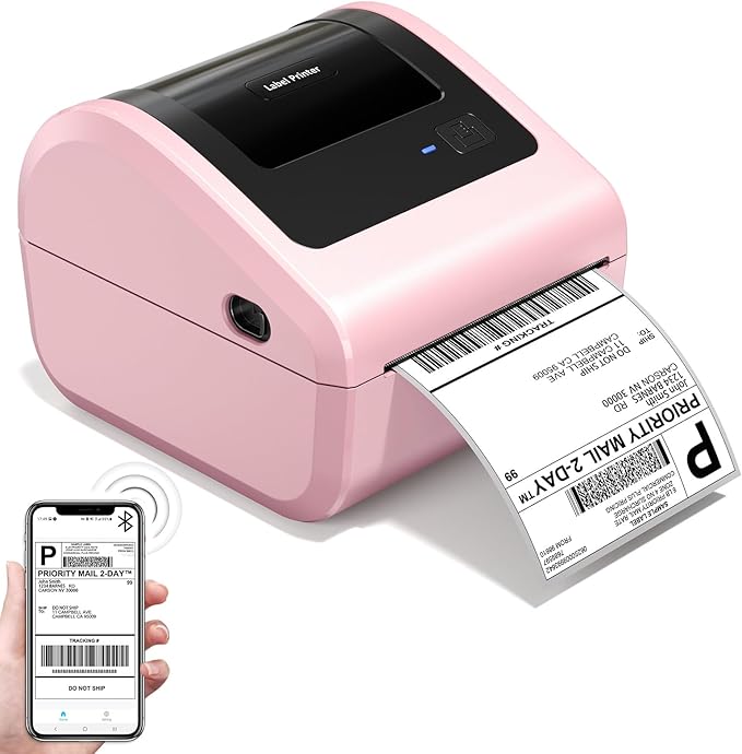 Bluetooth Thermal Label Printer 4x6 - D450BT Shipping Label Printer for Small Business, Shipping Packages, Office, Home, Compatible with Ebay, USPS, Shopify, Amazon-DeskLoop Office