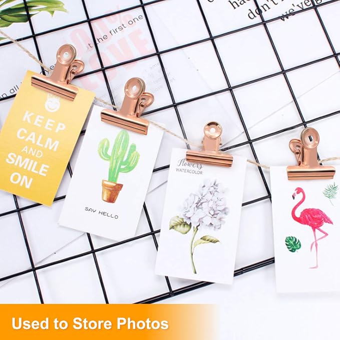 Coideal Bulldog Paper Clips Rose Gold, Food Bags, Pictures Photos, Art Crafts - Image 7