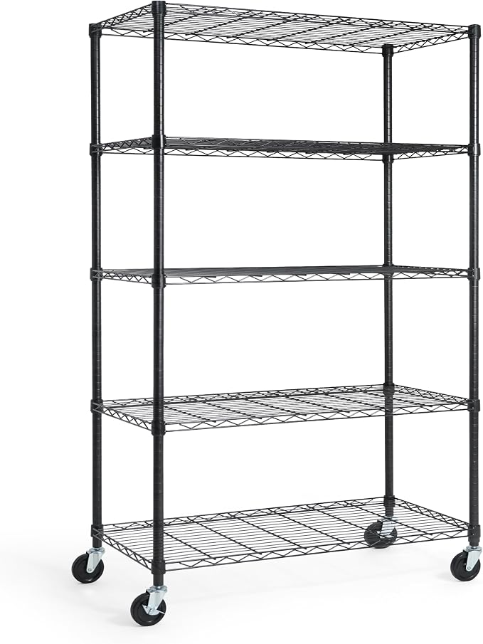 CAPHAUS NSF Commercial Grade Wire Shelving w/Wheels, Leveling Feet & Liners by CAPHAUS