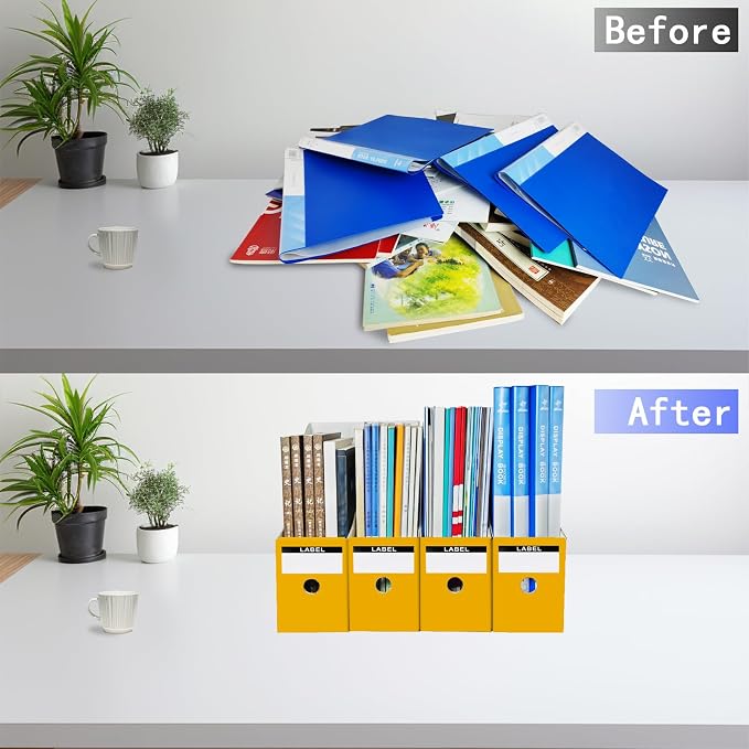 Limitliho Cardboard Magazine Holder, Sturdy Book Bins - Image 5