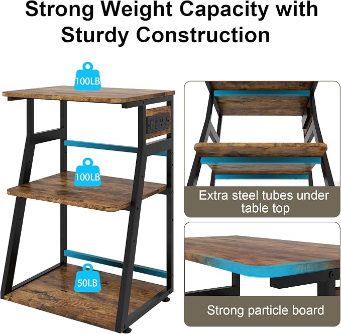 Natwind 3 Tier Large Printer Stand, - Image 4