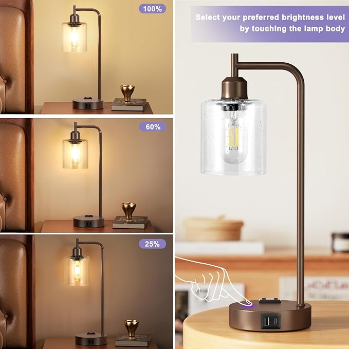 Innqoo Industrial Touch Table Lamps - Image 4