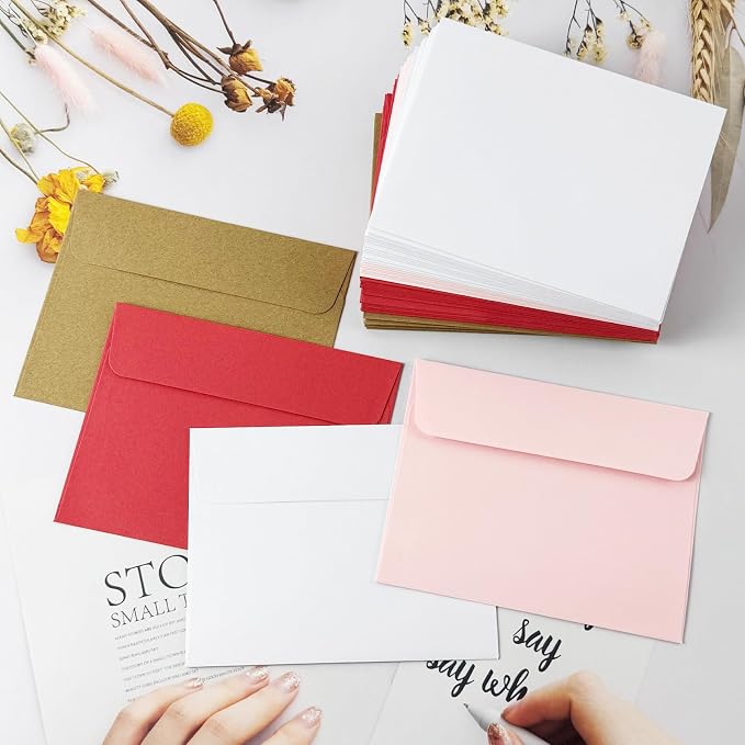 100 Pack A2 Envelopes White 4.375x5.75 Invitation Envelopes Self Seal - Image 8