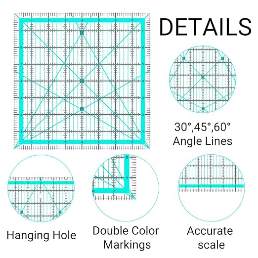 Quilting Rulers, 5 Quilting Square Rulers, Quilting Rulers Templates - Image 5