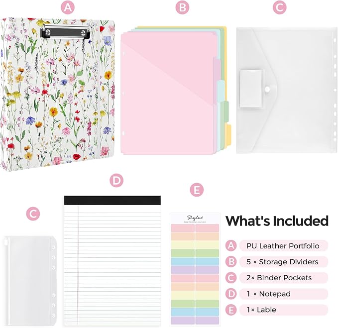 SKYDUE 1 Inch 3-Ring Binder - Image 3