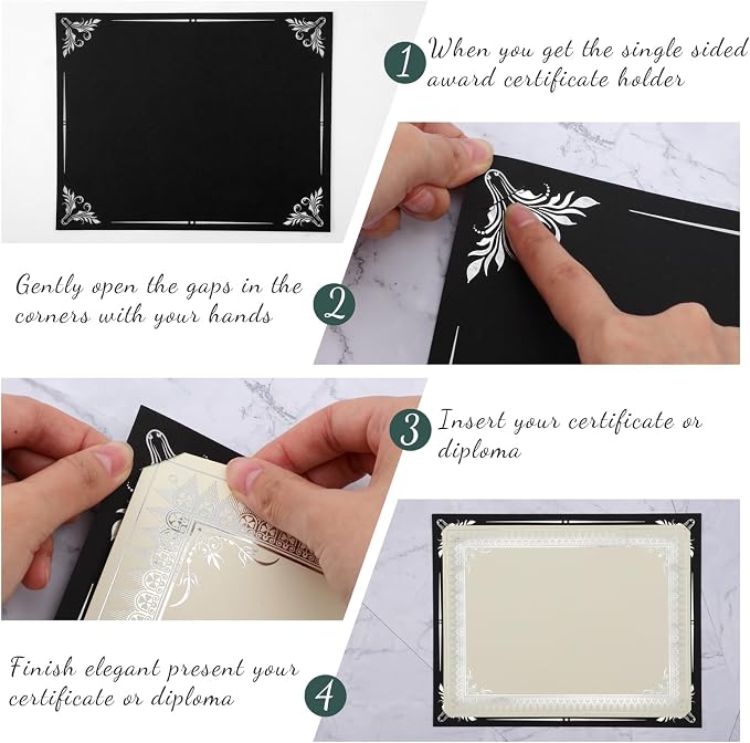 Fainne 50 Pcs Single Sided Certificate Holder Diploma Covers - Image 3