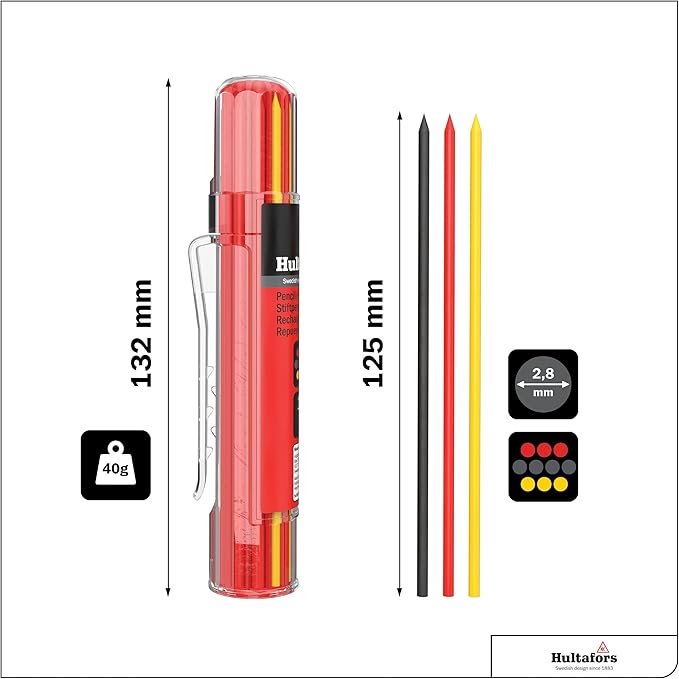 Hultafors Tools 650120U Dry Marker Refills HRD GRY