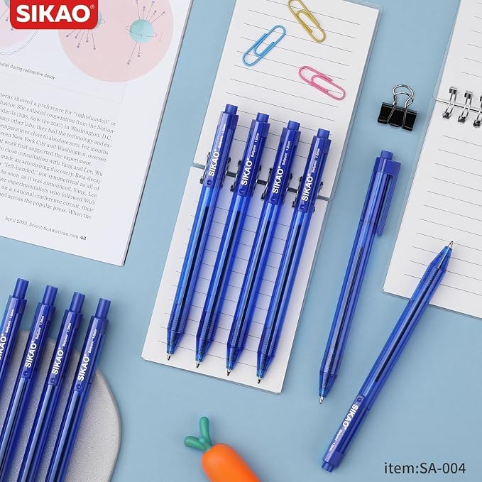 Blue Pens Bulk, 60 Pack Retractable Ballpoint Pens Blue Ink | 1.0mm Smooth - Image 7