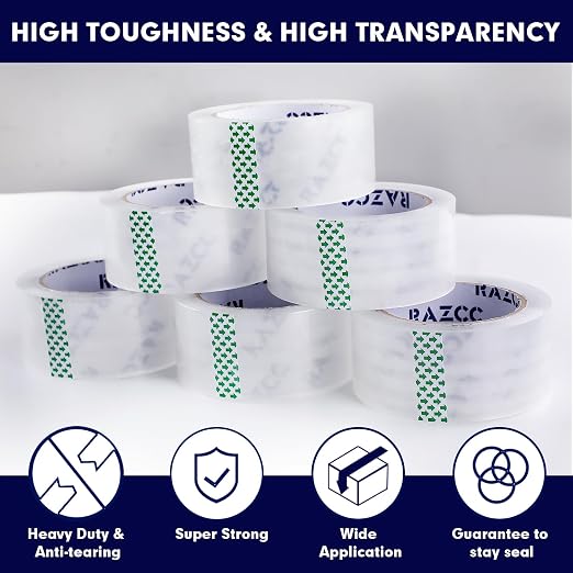 RAZCC Packing Tape, 36 Rolls Clear Heavy Duty Packaging Tape - Image 3