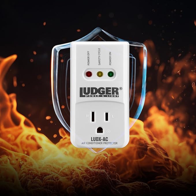 Ludger Power Surge Protector (LUDX-AC), ETL Certified, Reliable Protection, 4-Minute Safety Cycle, 3 Modes LED Indicator, 2/3 Prong Outlets, Fire-Resistant-DeskLoop Office