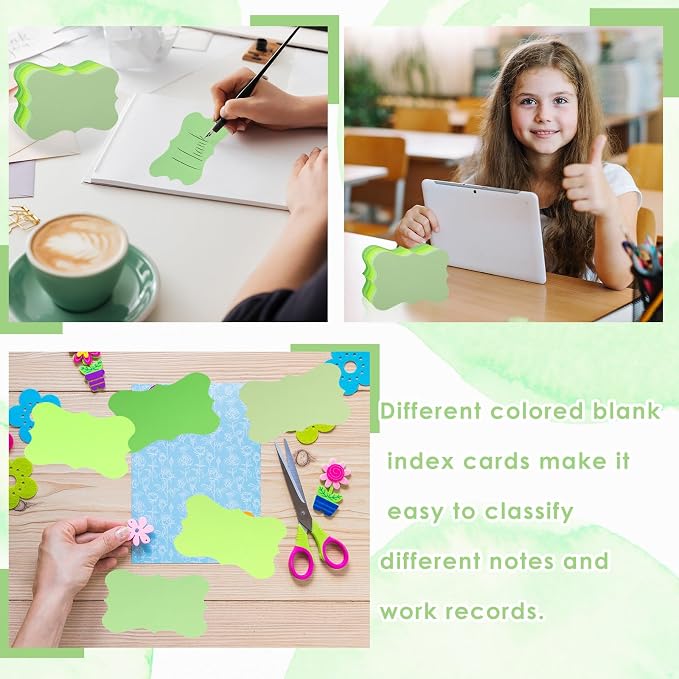 150 Pack Green Blank Index Cards 3x5 Inch Thick Flash Cards Green colored - Image 7