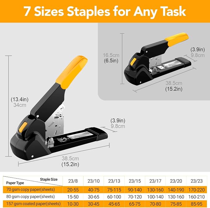 AFMAT Heavy Duty Stapler 220 Sheets, Large Staplers - Image 8