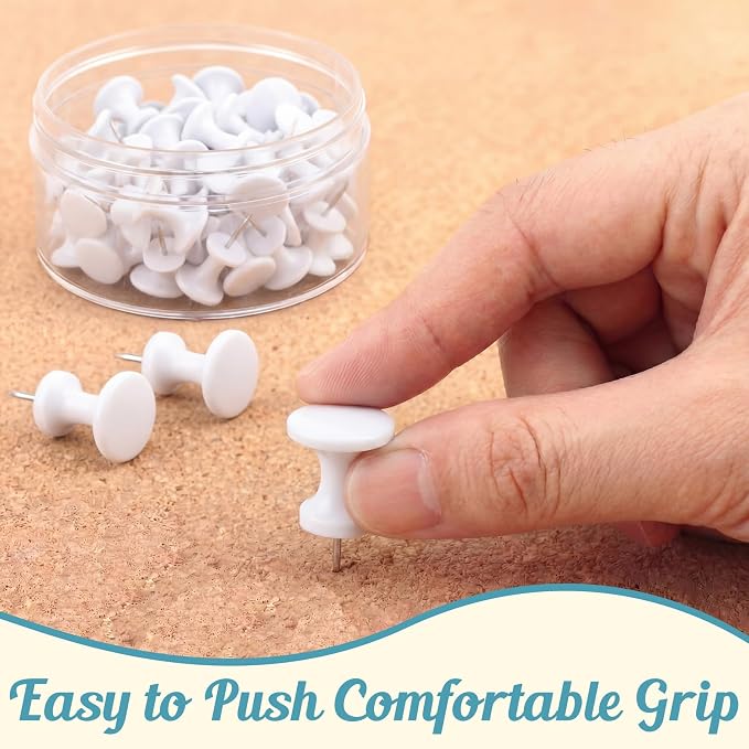 Outus 100 Pcs Giant Push Pins Jumbo Tacks 1 Inch Plastic Head - Image 4