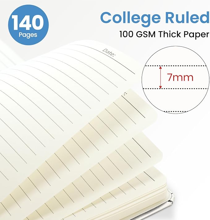 ZOTIA Lined Spiral Journal for Women, A5 Pretty Hardcover Notebook for Work - Image 2