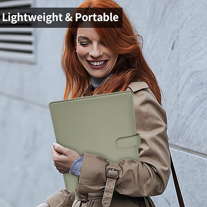 Professional Padfolio with Clipboard, Faux Leather Portfolio Folder Binder - Image 3