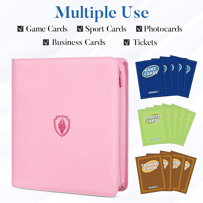 Premium Zip Card Binder 12 Pocket, Fabmaker 912 Pockets Trading Card Binder - Image 6