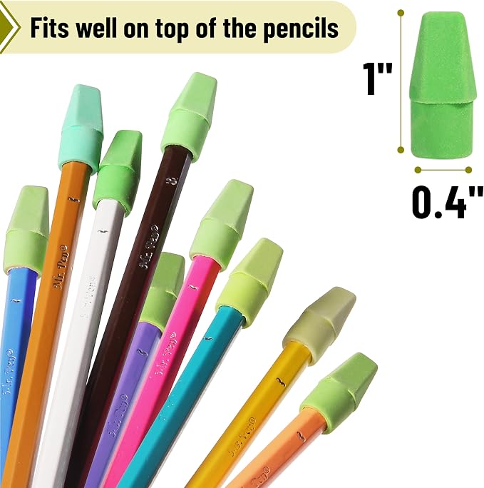 Mr. Pen- Pencil Erasers Toppers, 120 Pack, Latex Free, No Smudge | Mr Pen - Image 3