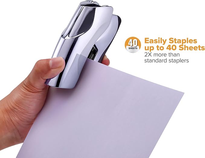 Bostitch Office Heavy Duty Stapler, 40 Sheet Capacity, No Jam, Half Strip - Image 2