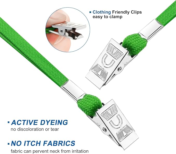 100Pcs Lanyards for ID Badges and 100 Pcs Clear Plastic Horizontal Name Badge - Image 4