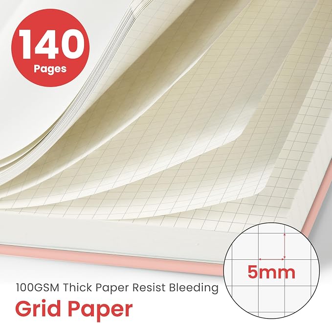 Taja Graph Spiral Journal Notebook - Image 2