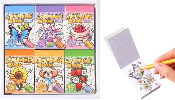 Women's Mini Coloring Book, 6 Pack Small Coloring Books by Unknown