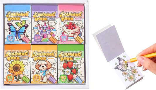 Women's Mini Coloring Book, 6 Pack Small Coloring Books by Unknown