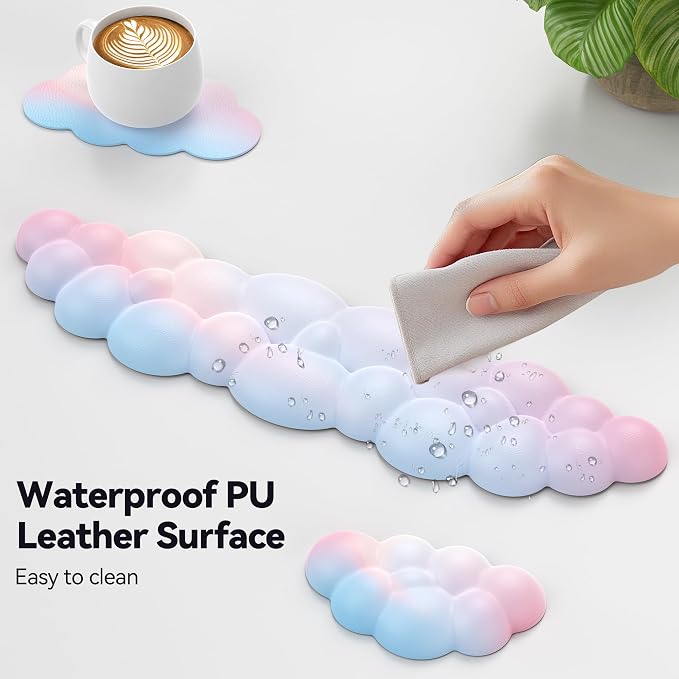 TECKNET Cloud Keyboard Wrist Rest Set, Cloud Wrist Rest - Image 5