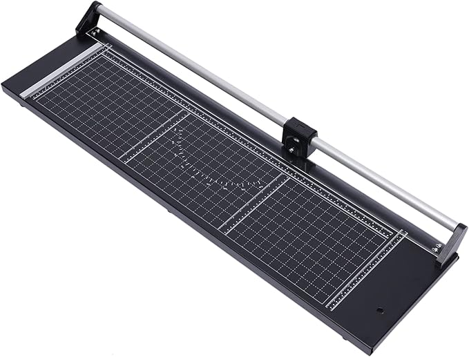 Manual Heavy Duty 36 Inch Rolling Cutter Precision Rotary Paper Trimmer for Photo Paper, Film, Art Paper Jam, Office Paper, Thin Plastic Soft Board, PVC,Cutting Table,Professional Rolling Trimmer-DeskLoop Office
