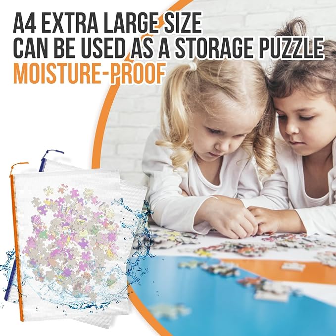 YOPCDJ 24pcs Mesh Zipper Pouch Bags Puzzle Storage Bags, A4 13x9 Inches Large - Image 6