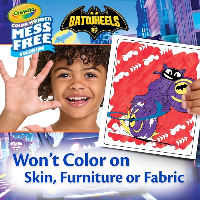 Crayola Batwheels Color Wonder Activity Set, Batman Mess Free Coloring Pages - Image 4