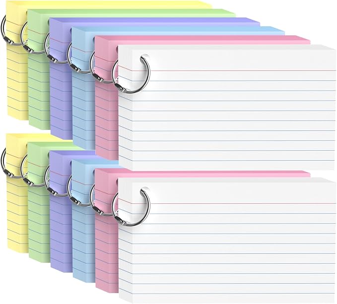 600 Count Colored Index Cards 3x5 Inch by WAYISUL