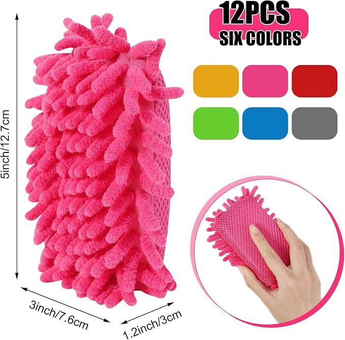 Jspupifip 12 Pcs Microfiber Shag Eraser Whiteboard, Magnetic Dry Erase Eraser - Image 2