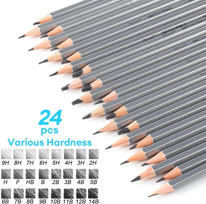 Dyvicl Professional Drawing Sketching Pencil Set - Image 2