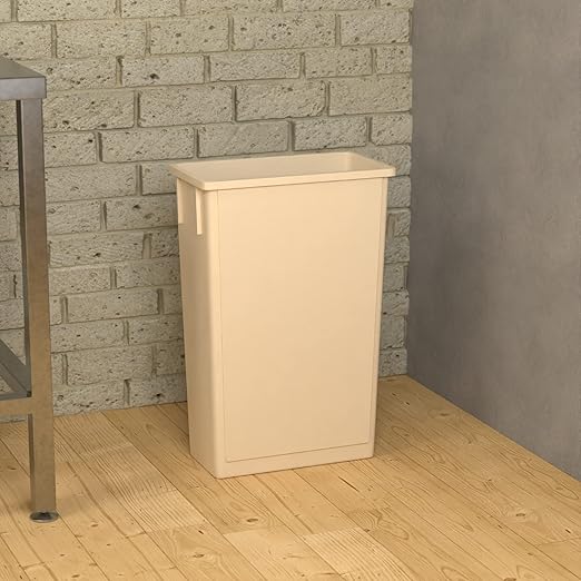 23 Gallon Beige Slim Jim Trash Can-DeskLoop Office