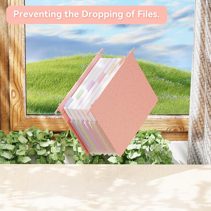 ANSOOK Hanging File Folders Letter Size, 7 Accordion Pockets Expandable File - Image 6