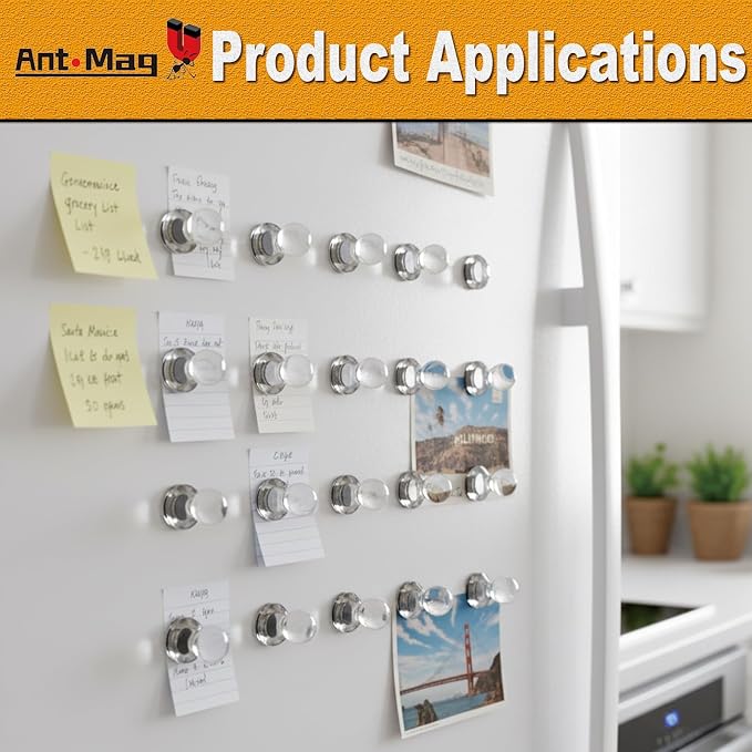 Ant Mag Magnetic Push Pins, 10 Pack Strong Whiteboard Magnets - Image 6
