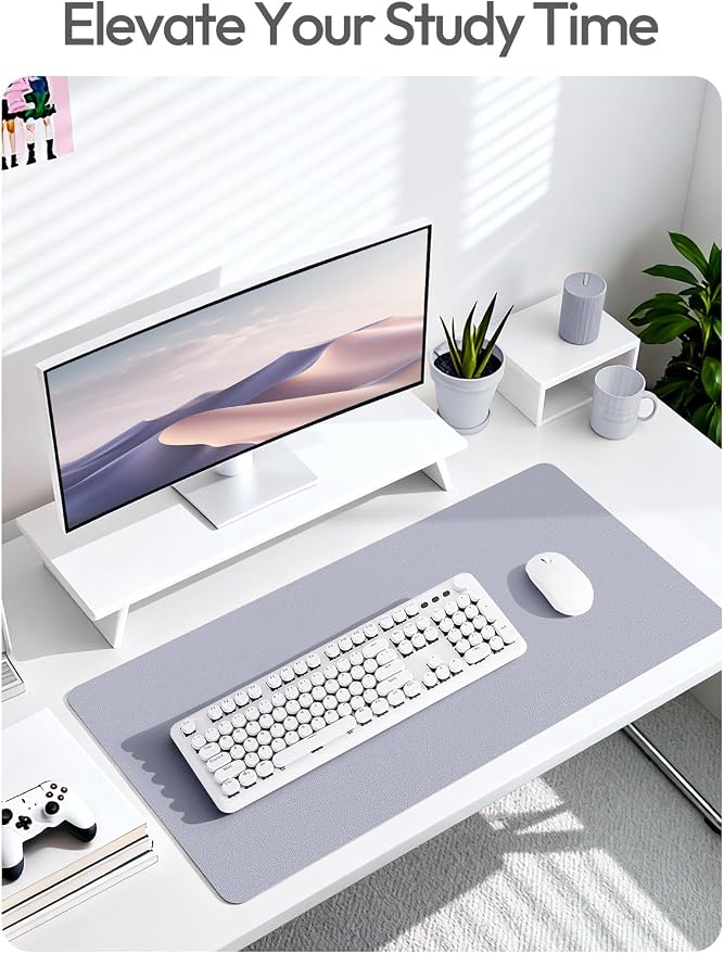 YSAGi Leather Desk Pad Protector, Office Desk Mat, Large Mouse Pad, Non-Slip PU - Image 6